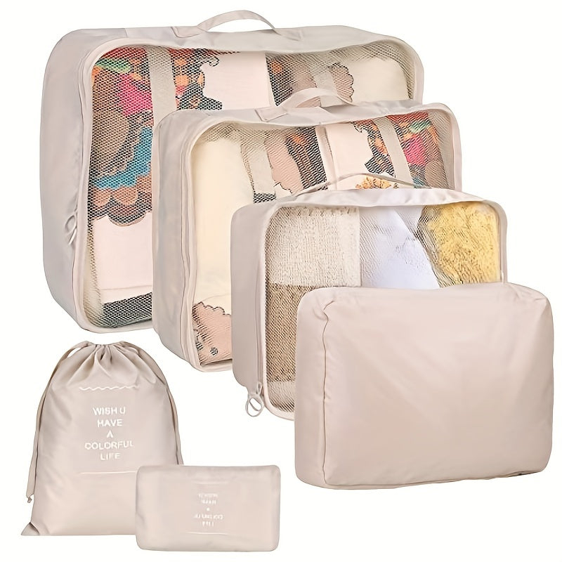 7 Pcs Travel Luggage Bags Lightweight Organizers