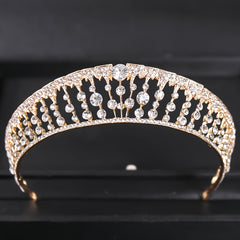 Silver Rhinestone Crystal Tiara Bridal Crown Wedding Hair Accessories