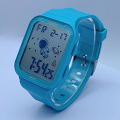 Kids Alarm Stopwatch Watch 50m Waterproof Easy Read Lightweight TPU Case Boys Gi