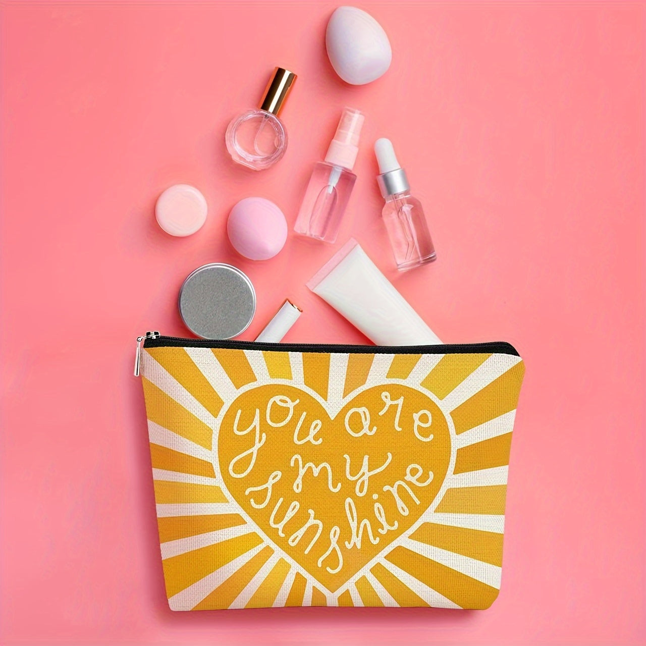 Sunshine Makeup Bag, Inspirational Gift for Daughters & Teachers