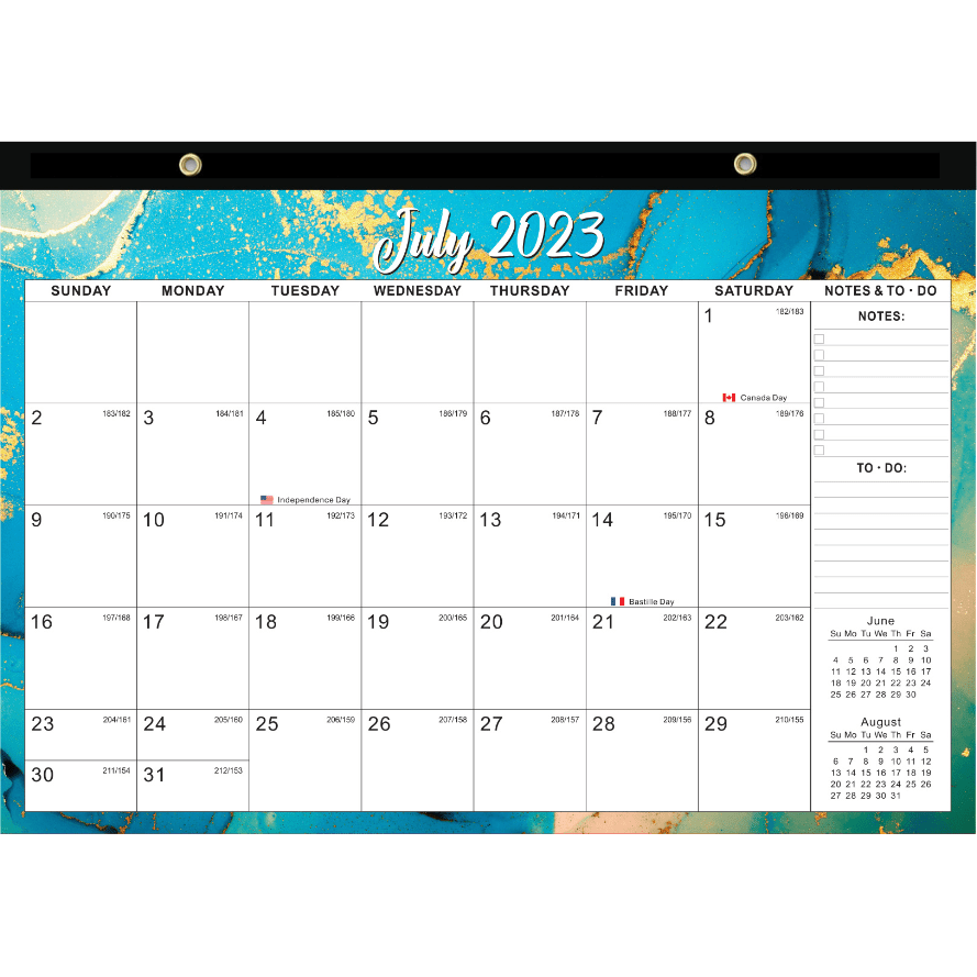 2023-2024 Wall & Desk Calendar July December