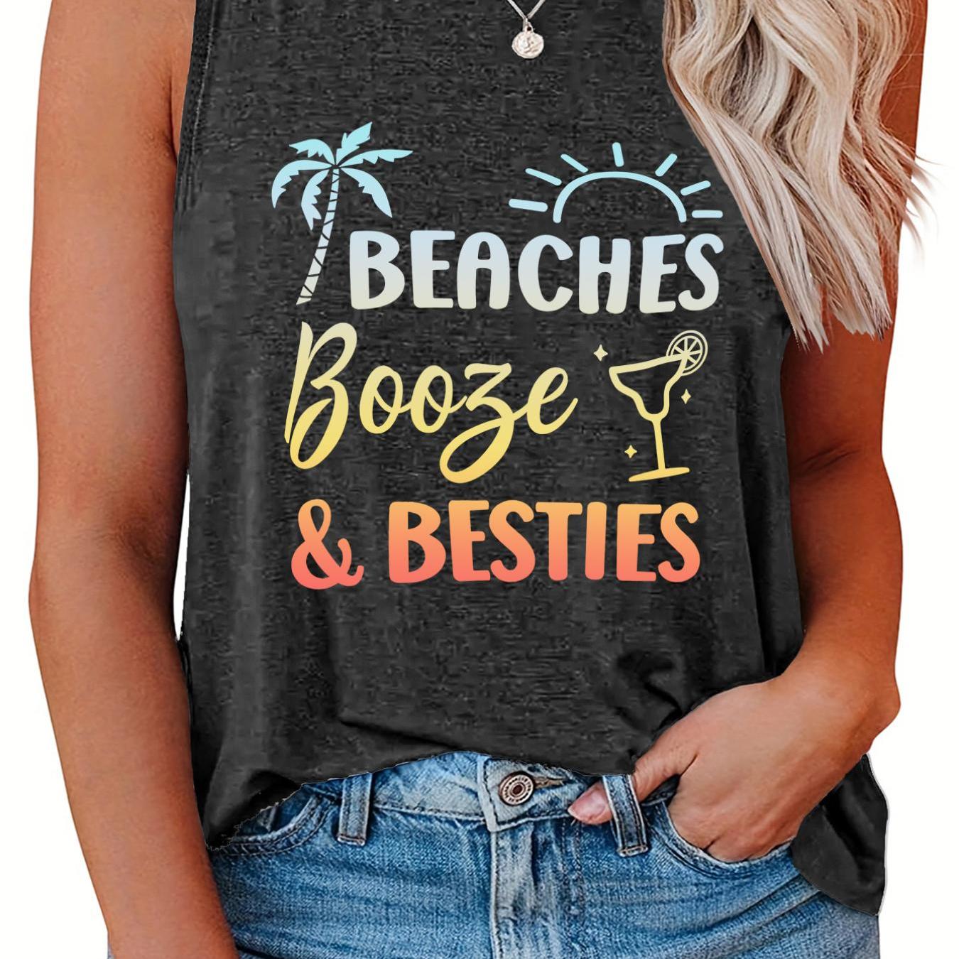Ombre Letter Print Tank Top