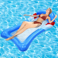 1pc 145 Inflatable Lounge Chair Water Floating Bed for Pool & Beach