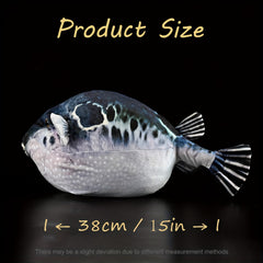 Realistic Puffer Fish Plush Toy Soft Stuffed Animal with Unique Texture
