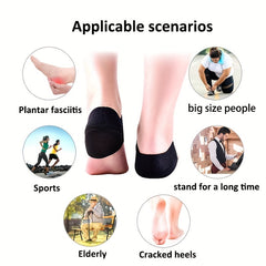 2pcs Silicone Gel Heel Cup Cushion Shoe Pads Foot Care Protector