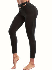 Cross Hollow High Waist Legging Tummy Control Yoga Pants