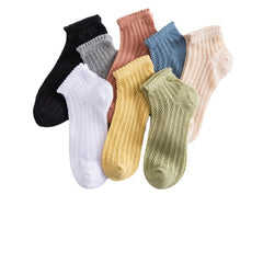 8 Pairs Lightweight Cutout Mesh Ankle Socks Women's Stockings