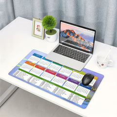 Colorful Calendar Large Mouse Pad for Women, Non-Slip Rubber Mouse Pad