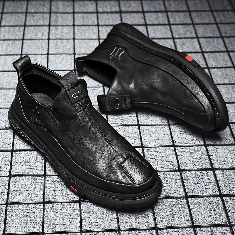 Men's Zipper Loafers Casual Slip-on Shoes