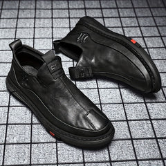 Men's Zipper Loafers Casual Slip-on Shoes