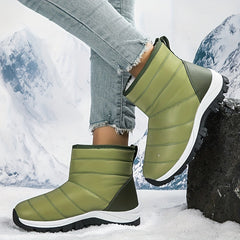 Non Slip Medium Tube Snow Boots Thickened Velvet Warm Shoes