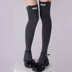 3 Pairs Cartoon Thigh High Socks Over The Knee Socks Women's Stockings