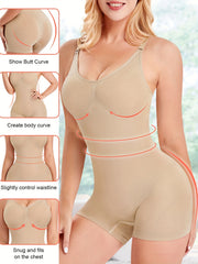Solid Shaping Bodysuit V Neck Tummy Control Body Shaper