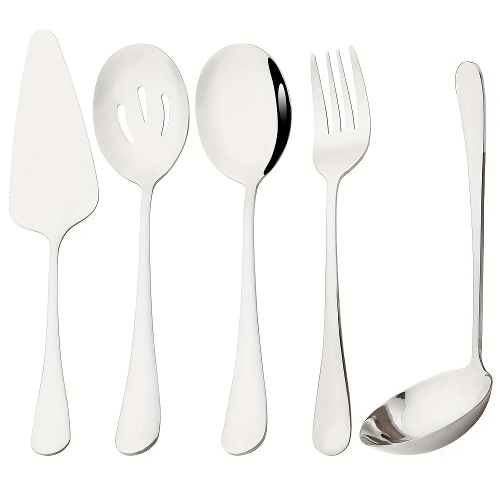7Pcs Stainless Steel Cutlery Set Dinnerware Kitchen Tableware Set
