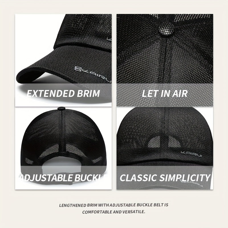 Mesh Sunshade Breathable Baseball Cap Letter Embroidery