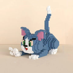3pcs WB Cat and Mouse Building Blocks Set Enhances Focus Brick Room Decoration