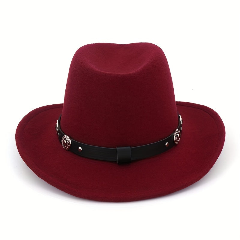 Men's Retro Jazz Wool Top Hat Ethnic Style Flat Brim Felt Hat