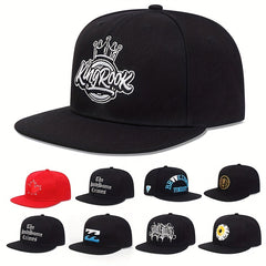 Hip Hop Flat Brim Snapback Hat Men Women Adjustable Trucker Cap