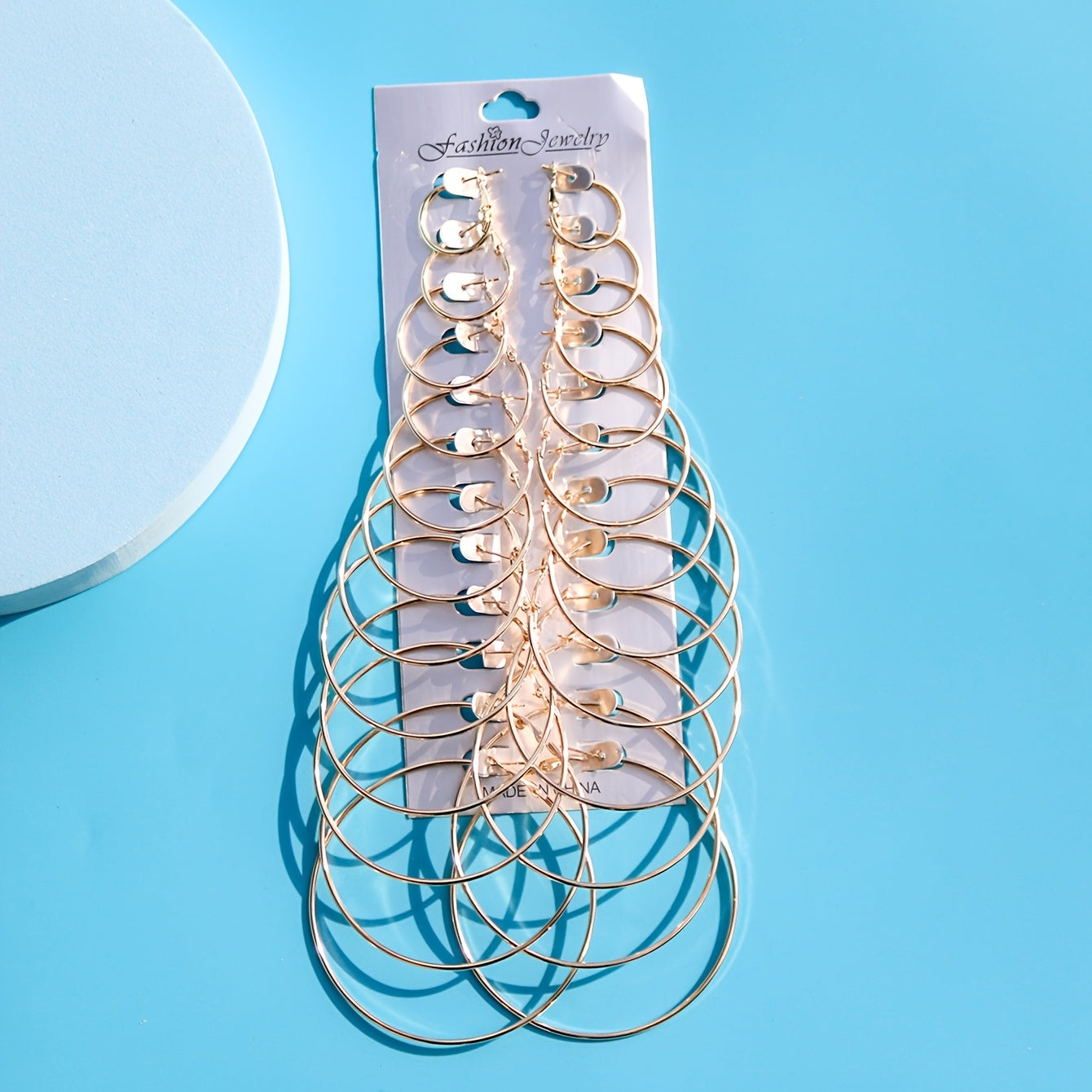 12 Pairs Hoop Earrings Set for Women Girls