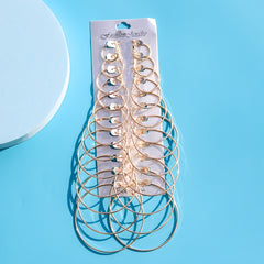12 Pairs Hoop Earrings Set for Women Girls