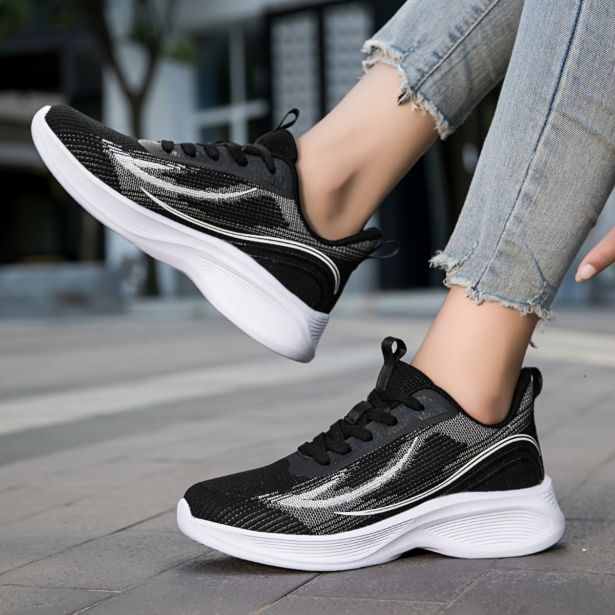 Women's Block Soft Running Shoes Non Slip Outdoor Sneakers