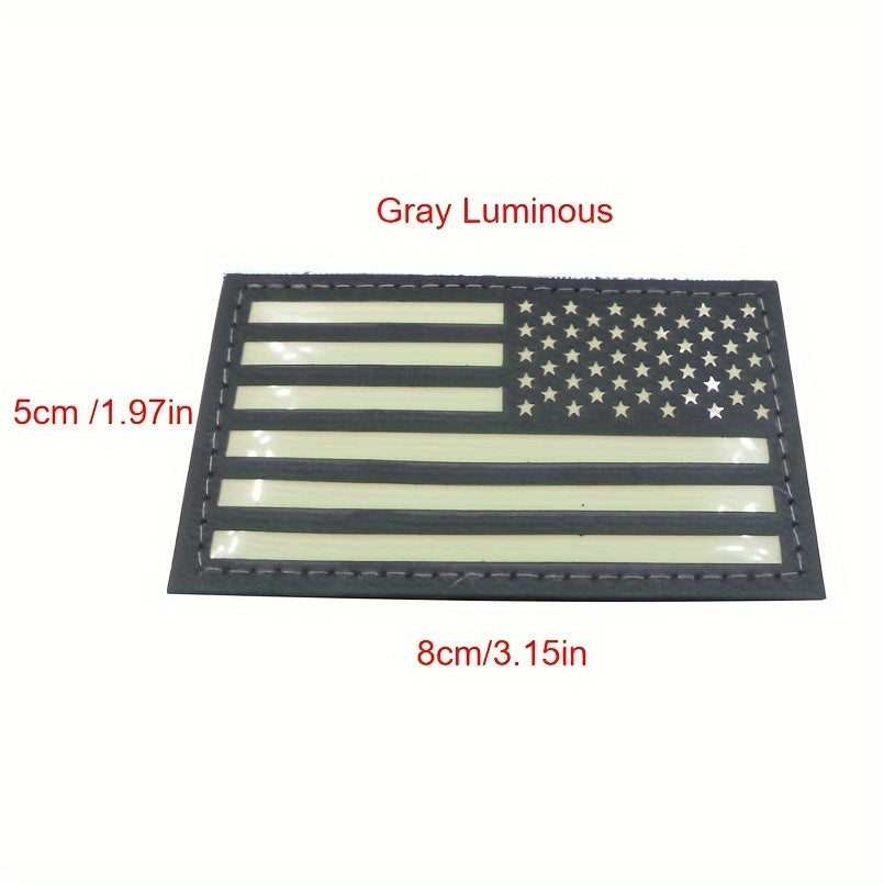 Luminous Flag PVC Soft Patches for Backpacks Hats Jackets Pants Military Uniform