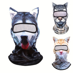 Men's Animal Balaclava Hat 3D Ear Breathable Sunscreen Full Face Mask