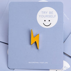 Sparkling Lightning Brooch for Kids Clothing Accessory