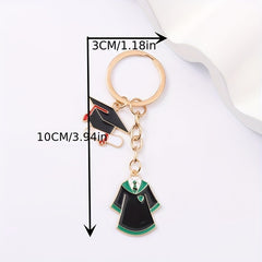 Graduation Dress & Cap Keychain Key Ring Purse Bag Backpack Car Key Charm