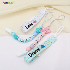 Customized Baby Dummy Clip Personalized Pacifier Leash