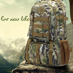 Large Waterproof Camo Backpack for Outdoor Camping Hiking Travel