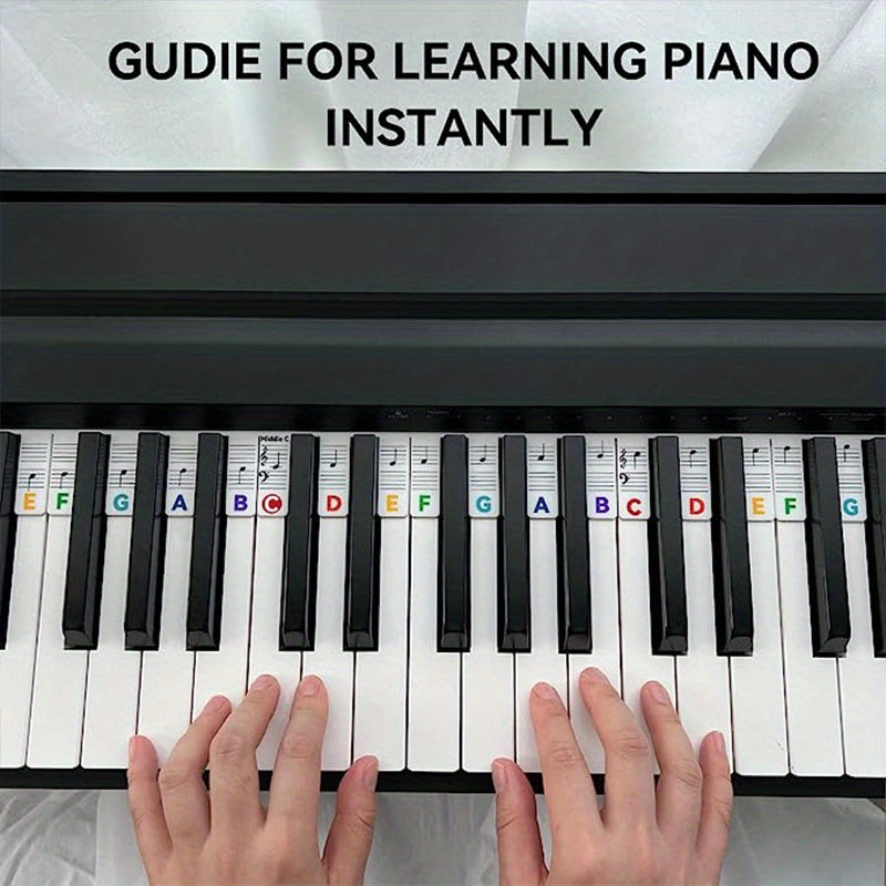 Silicone Non-adhesive Piano Keyboard Sticker 61 Keys