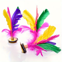 Chinese Jian Zi Colorful Feather Kick Shuttlecock for Exercise