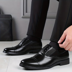Men's Cap Toe Oxford Shoes Lace up Front Dress Shoes For Men Business Formal