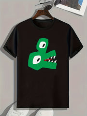 Crocodile Print Men's Graphic Tee for Summer