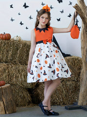 Girls Halloween Princess Dress & Bag Set Costume Dress