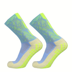 Non slip Silicone Bottom Football Socks Breathable Athletic Mid-calf Socks