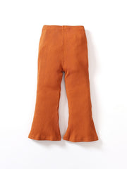 Girls Flared Corduroy Pants Comfortable Leggings For Kids