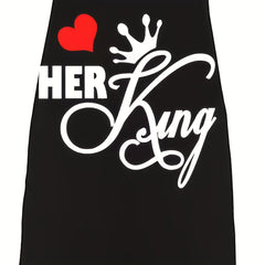 2pcs set Polyester Apron Cooking Kitchen Aprons For Couples