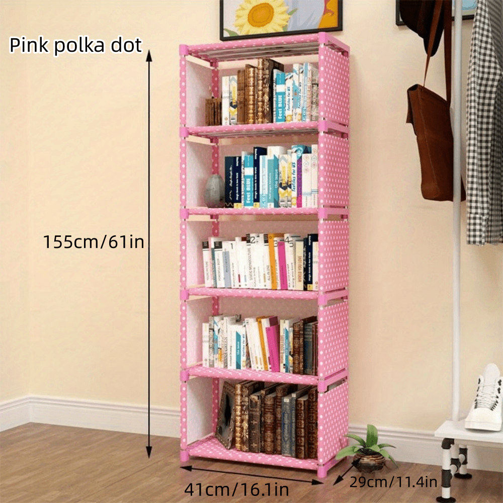 5-Layer Bookshelves Storage Racks for Bedroom/Living Room Display