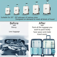 8pcs Lightweight Handheld Packing Cubes Clothing Underwear Shoes Storage Bag