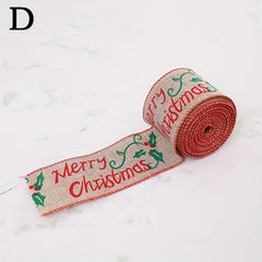 Christmas Burlap Ribbon Polka Dot Tree Decoration Japanese Ribbon