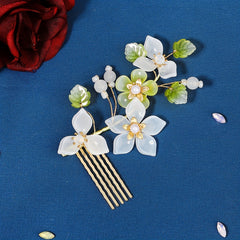 Crystal Flower Bridal Hair Comb Headdress Wedding Dress Headpiece