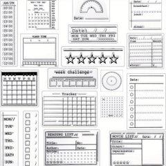 Clear Journal Stamp Set - Silicone Calendar Template