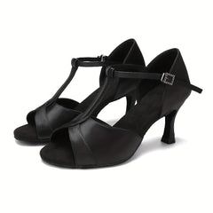 Women's Non-slip Latin Dance Sandals Medium Heel Lightweight Shoes