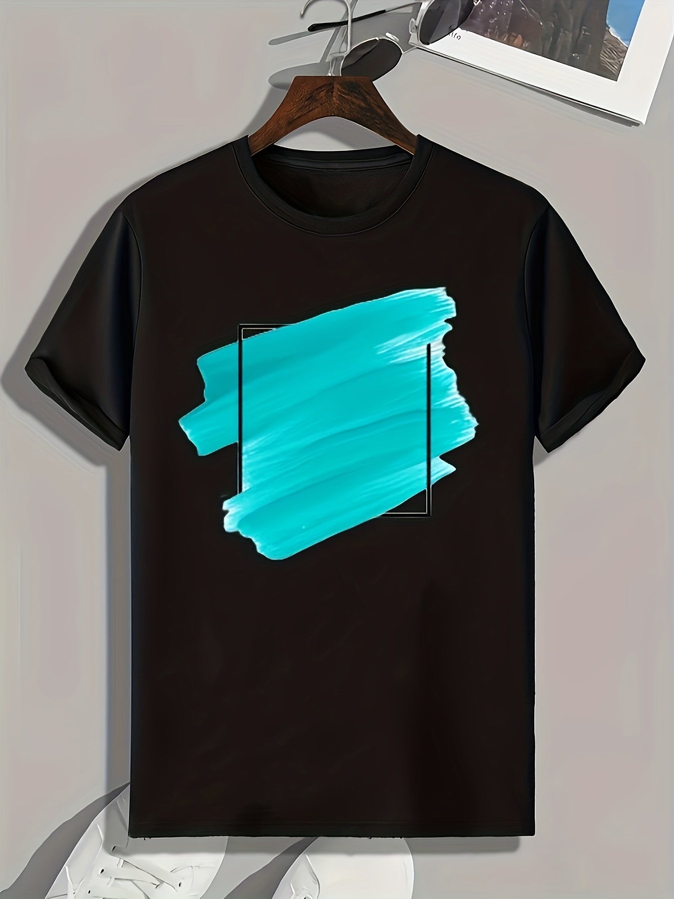 Men's Stroke Print Graphic T-shirt - Casual Tee for Summer