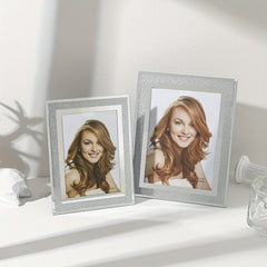 Crystal Glass Photo Frame Silvery Wedding Family Photo Frame