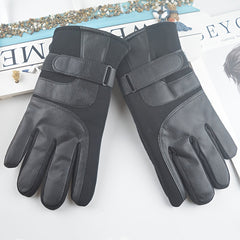 Men's Velvet Windproof Gloves Motorcycle Warm Gloves