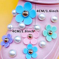 Flower & Pearl Shoe Decoration Set