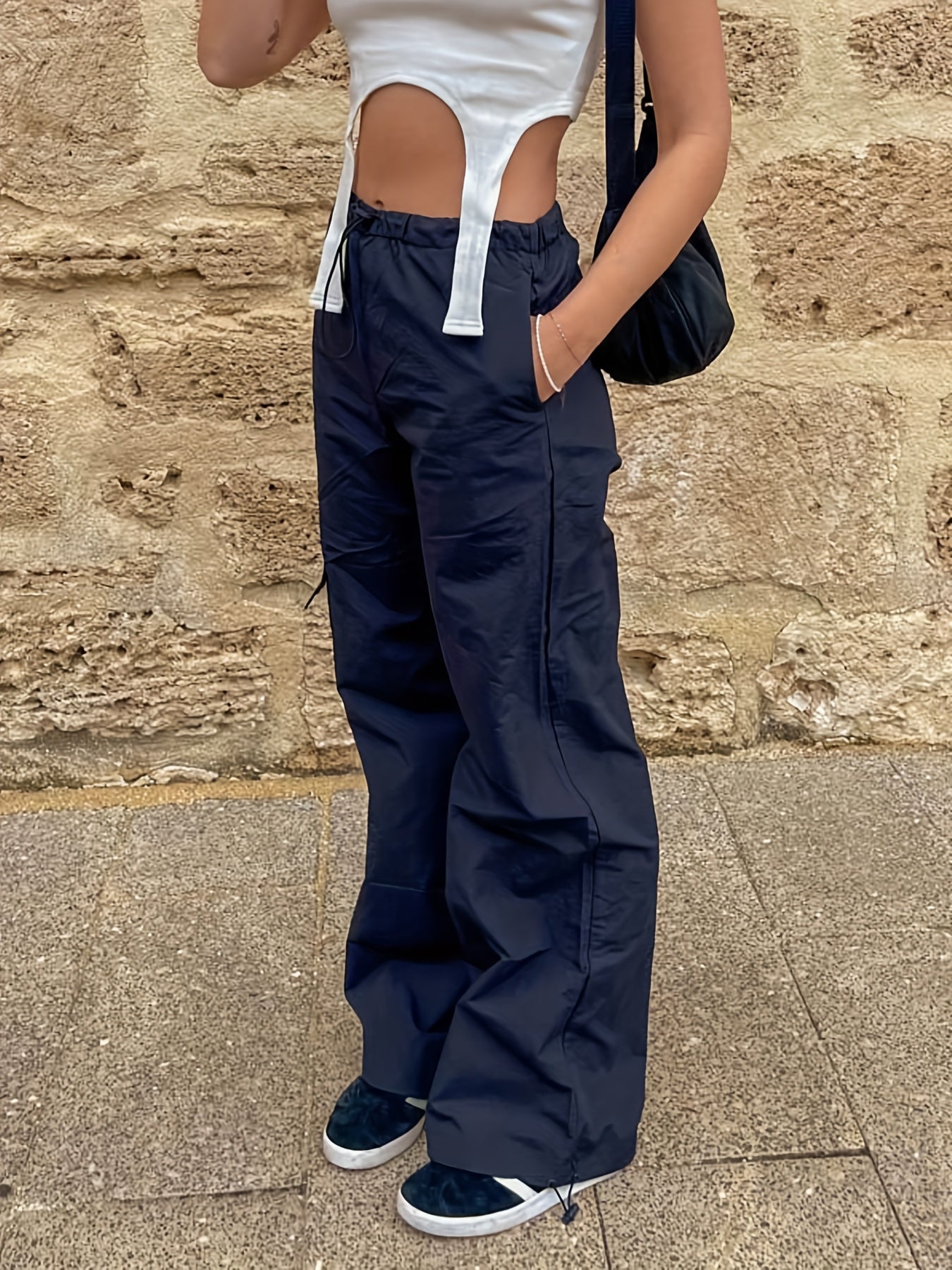 Y2K Loose Drawstring Casual Cargo Pants